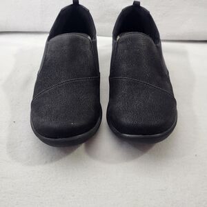 CLARKS CLOUDSTEPPERS Shoes Womens 8.5  Comfort Black Flat Slip On